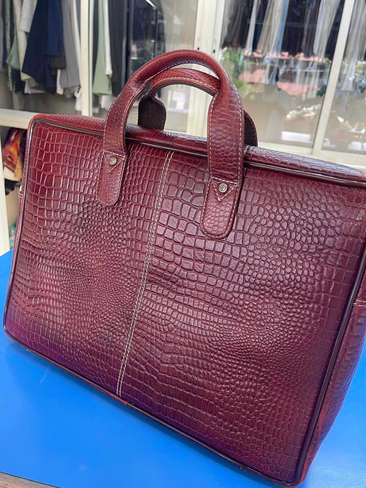 Leather bag care work by Prince Dry Cleaners
